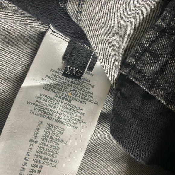 Diesel Patchwork Denim Shirt Dress Black Women's XXS (0) Oversized Fits M/L - Picture 3 of 13